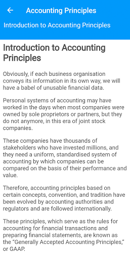 Android application Accounting Principles screenshort