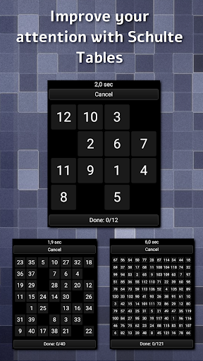 Android application Schulte Table screenshort