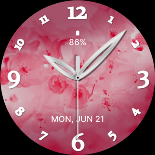 Elegant Pink Watch Face Logo