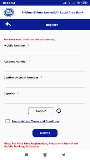 KBS Mobile Banking Screen 3