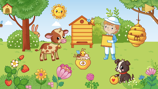 Funny Farm for toddlers. Kids puzzle with animals!  screenshots 17
