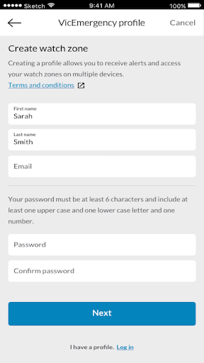 Android application VicEmergency screenshort