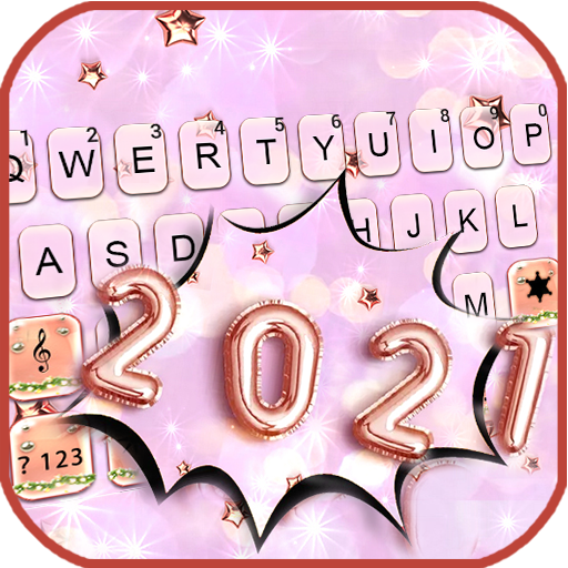 Happy 2021 Keyboard Background logo