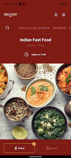 Android application Indian Fast Food screenshort