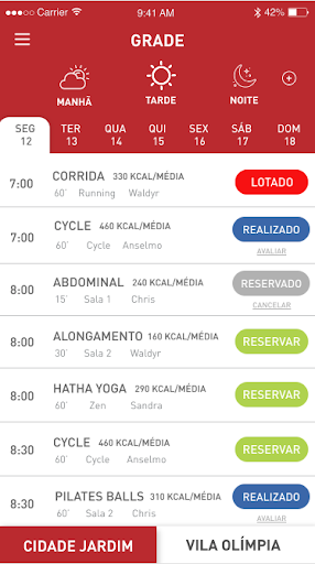 Reebok Sports Club Screen 2