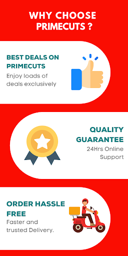 Android application Primecuts screenshort