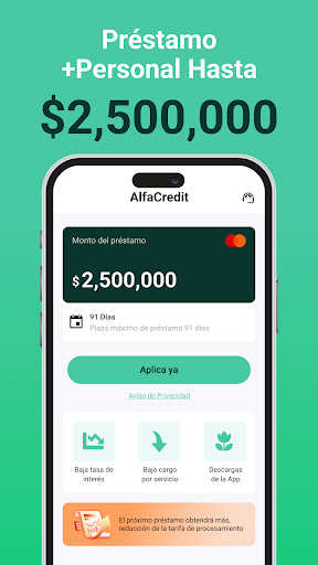 Android application ALFA - Préstamos Personales screenshort