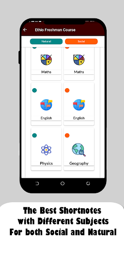 Ethio Freshman Course Screen 2