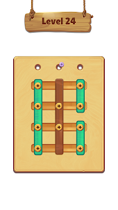 Wood Puzzle: Screw Nuts, Bolts