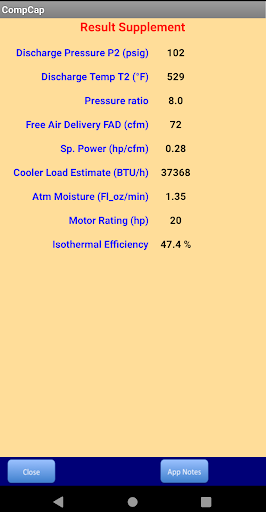 Compressor Capacity Screen 2