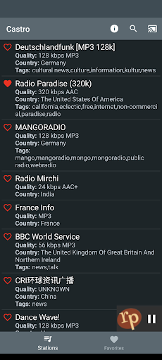 Android application Castro screenshort