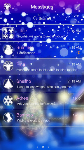 GO SMS MERRY CHRISTMAS THEME Screen 3