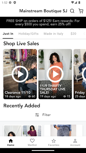 Android application Mainstream Boutique SJ screenshort