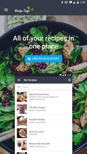 Android application RecipeSage Recipe Keeper screenshort
