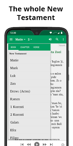 Bible in Yaouré- NT with audio Screen 2