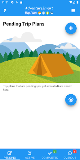 Android application AdventureSmart Trip Plan screenshort