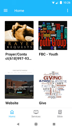 Android application First Baptist Church Marion screenshort