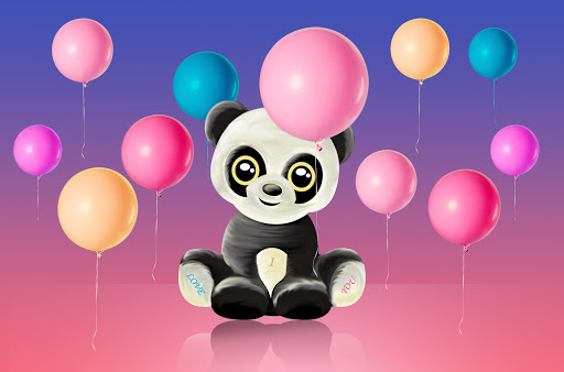 Android application Valentine's Panda Theme screenshort