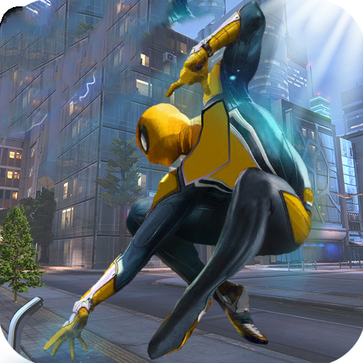 Super hero Spider boy games logo