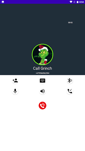 Call green Grinch Video Chat Screen 3