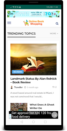 Online Book Shopping Screen 2
