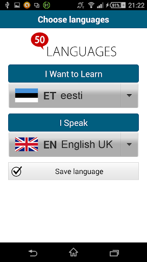Screenshot of Learn Estonian
