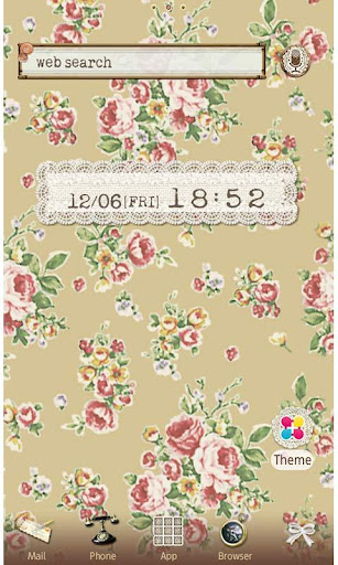Android application Flower Theme British Tea Rose screenshort