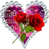 Shine Red Rose Love Keyboard icon