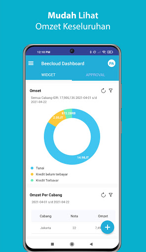 Android application Beecloud Dashboard & Approval screenshort