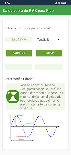 Calculadora de RMS para Pico