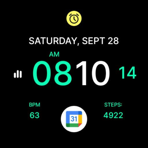 Digital Green Watch Face screenshot 4