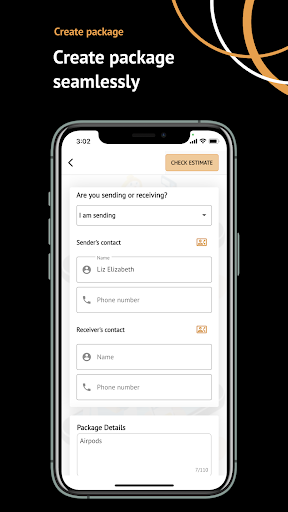 Koogah - Send Packages. Screen 3