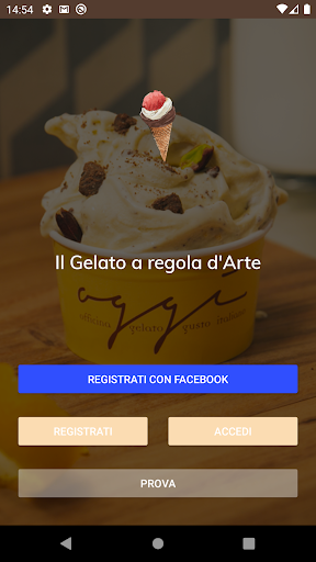 Android application OGGI Gelato screenshort