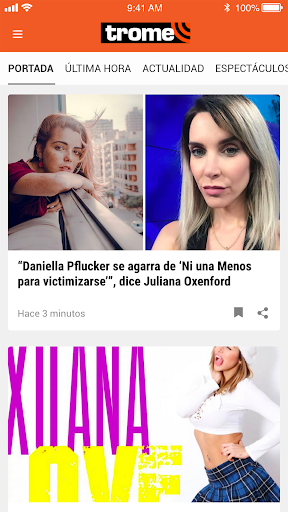 Android application Trome screenshort