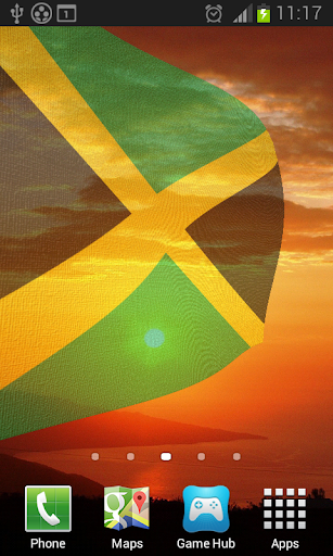 Android application Jamaica Flag Live Wallpaper screenshort