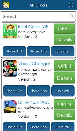 Search and find installed apps Screen 3
