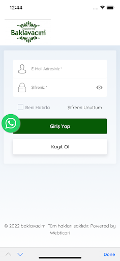 Android application Baklavacim screenshort