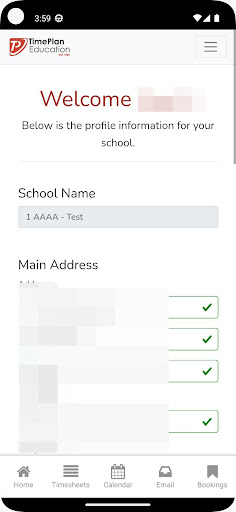 Android application TimePlan Portal screenshort