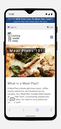 Screenshot of CampusDish