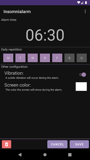 Insomnialarm Screen 3