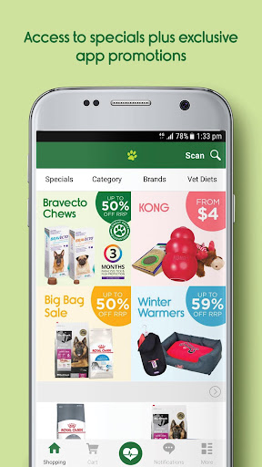 Android application Budget Pet Products screenshort