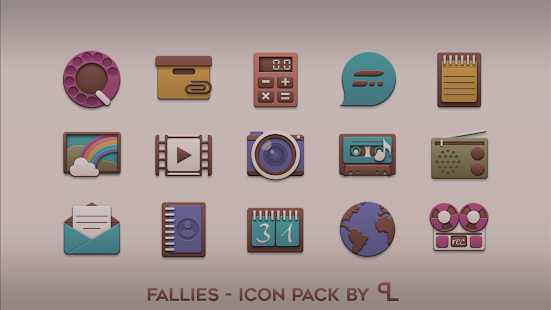 חבילת סמלים של Fallies - צילום מסך של שוקולד