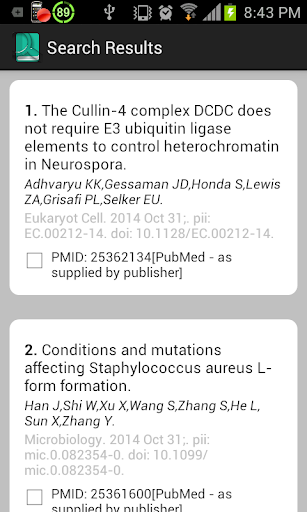 PubMed Search App Screen 3