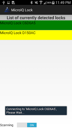 MicroTraq app. MicroIQ Prox lo Screen 2