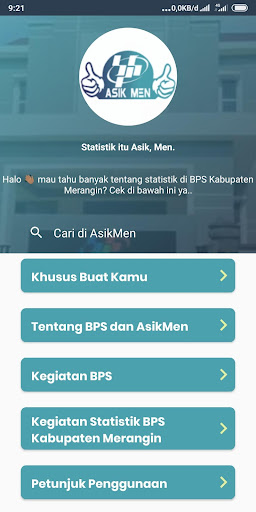 Android application Asik Men screenshort