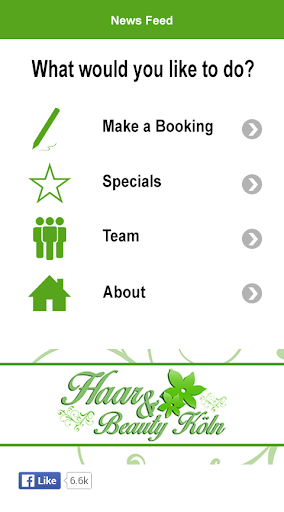Android application Haar and Beauty Köln screenshort