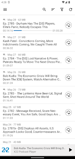 Android application X22 Podcast Player screenshort