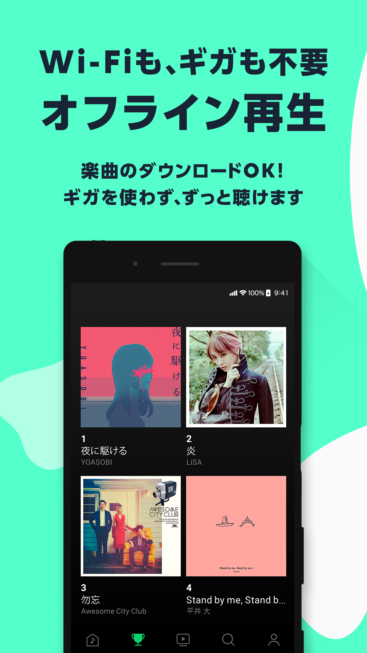 Android application LINE MUSIC 音楽はラインミュージック screenshort