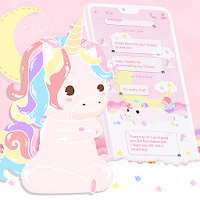 SMS Theme Unicorn Pink message