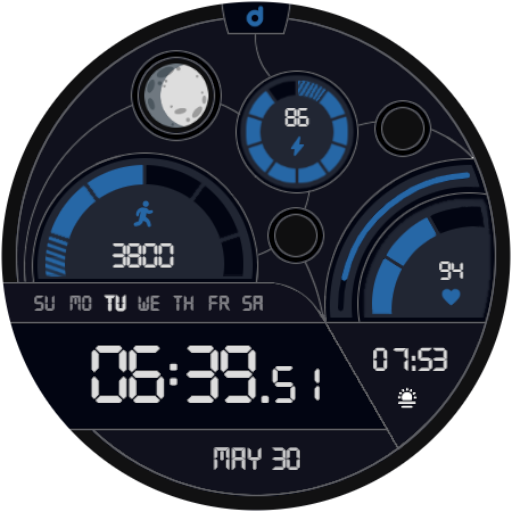 DS D006 - Digital watch face Logo